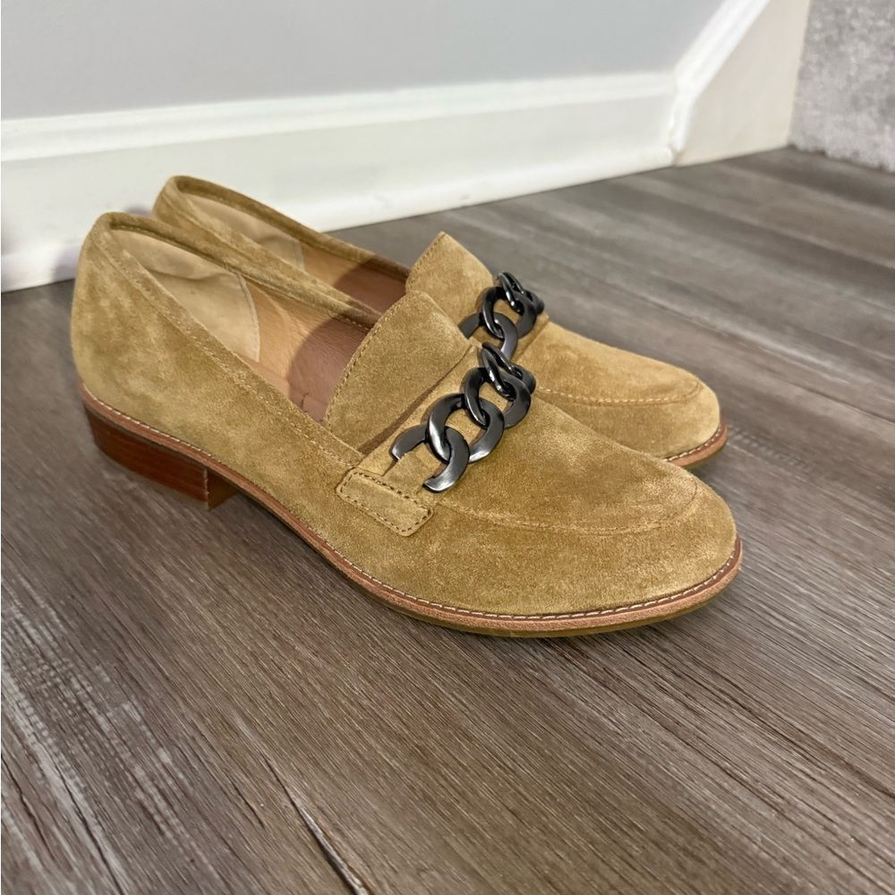 Sofft Chain Link Loafer Suede Nevara Hazelwood Brown Tan Shoes Casual Dressy 8.5 - Picture 4 of 15